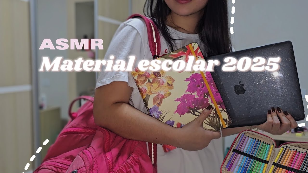 ASMR- MATERIAL ESCOLAR DE 2025 ✨️FACULDADE✨️- VOZ SUAVE