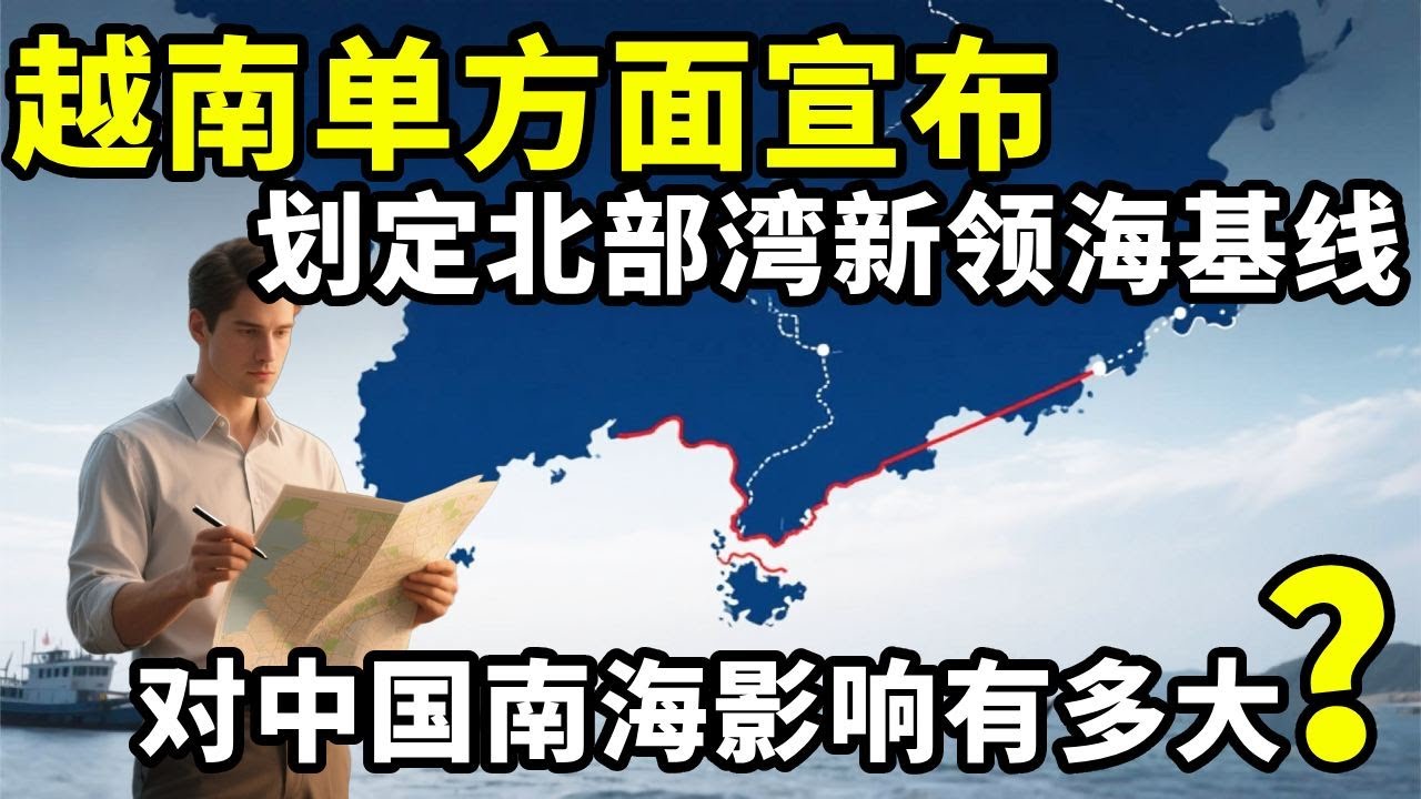 越南单方面宣布：划定北部湾新领海基线，对中国南海影响有多大？ #地理知识 #三维地理世界 #通过地图看世界 #越南 #北部湾