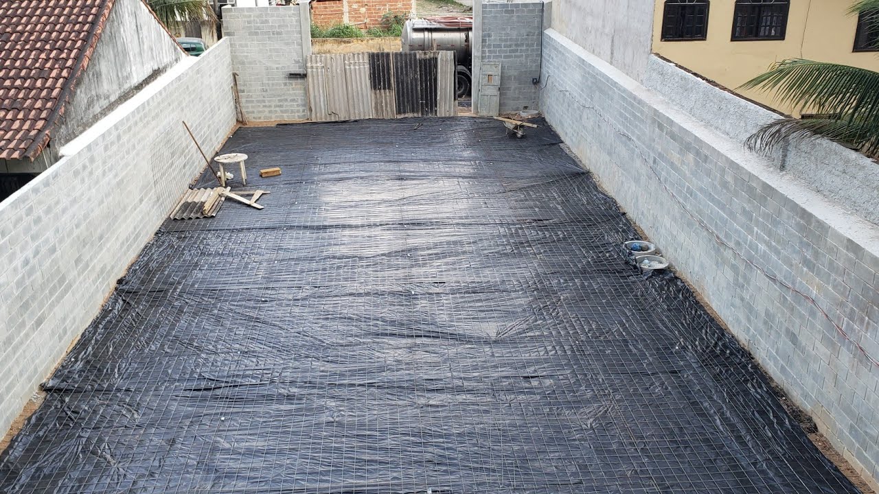 LONA PLÁSTICA E MALHA,ANTES DO CONCRETO!!!