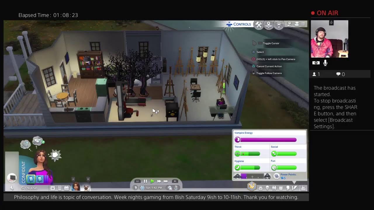 Sims Sunday playing Sims gaining skills and developing relationship with cat