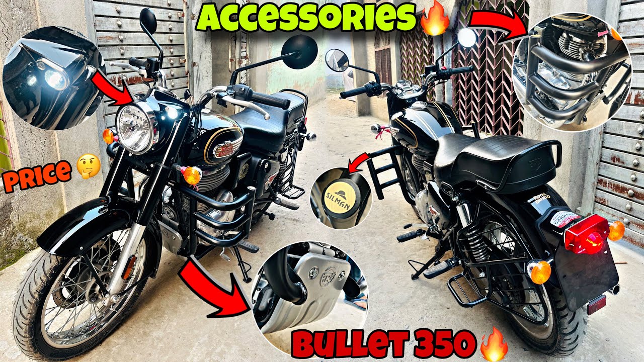 2026 RE Bullet 350🔥| Bestt Accessories👍| Leg Guard | Engine Guard | Light 🔥