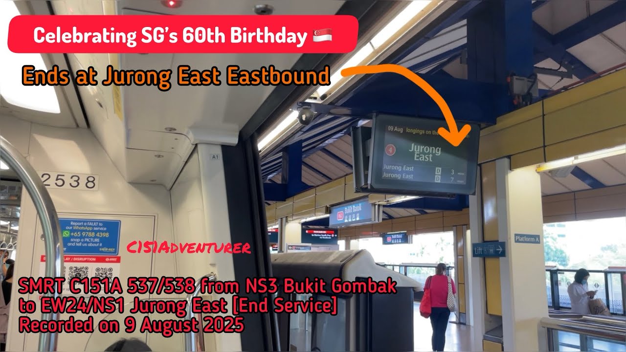 [End at Jurong East Eastbound] SMRT C151A 537/538 Ride from NS3 Bukit Gombak to EW24/NS1 Jurong East