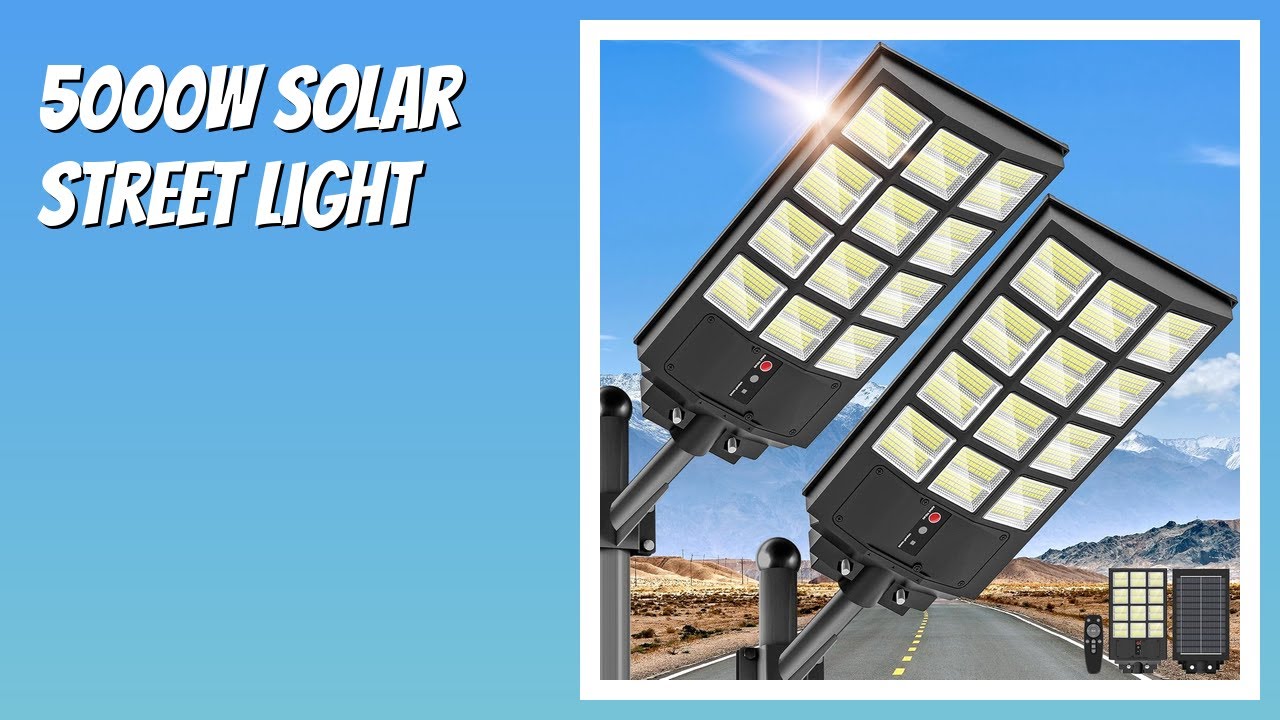 REVIEW (2026): 5000W Solar Street Light. Features