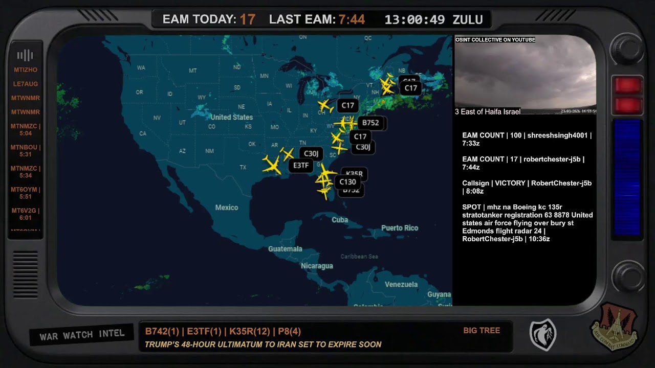 War Watch Intel | Military Radio - Flights - Breaking News - Alerts  - LIVE NOW