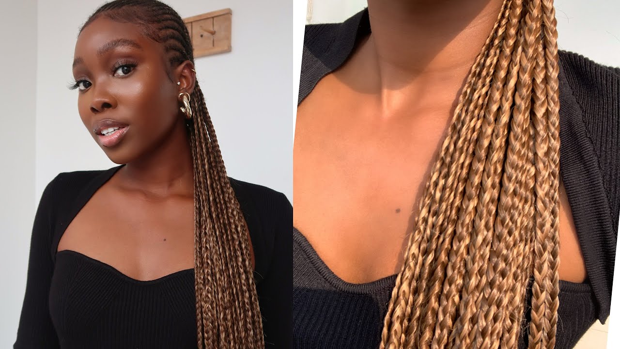 I Tried FEED-IN BRAIDS for the first time | EASY FEED-IN  CORNROWS