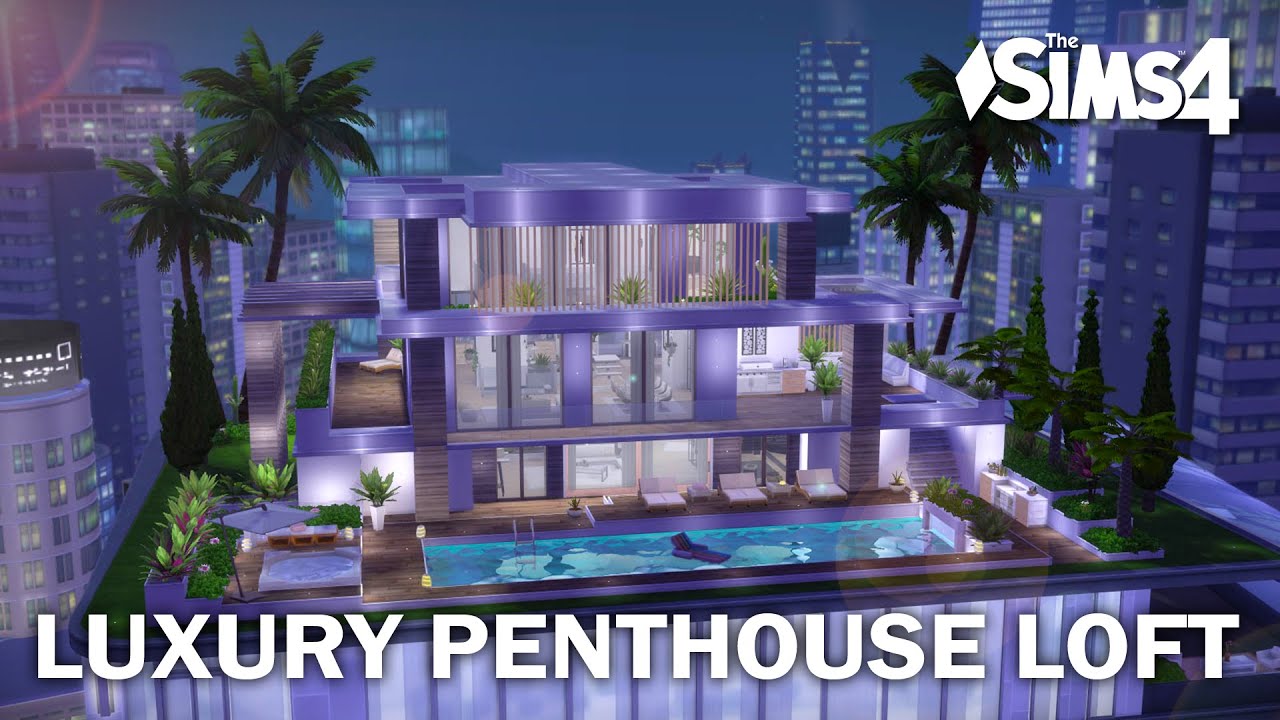 Luxury Penthouse Loft | No CC | Artworks | Stop Motion | Sims 4 Video