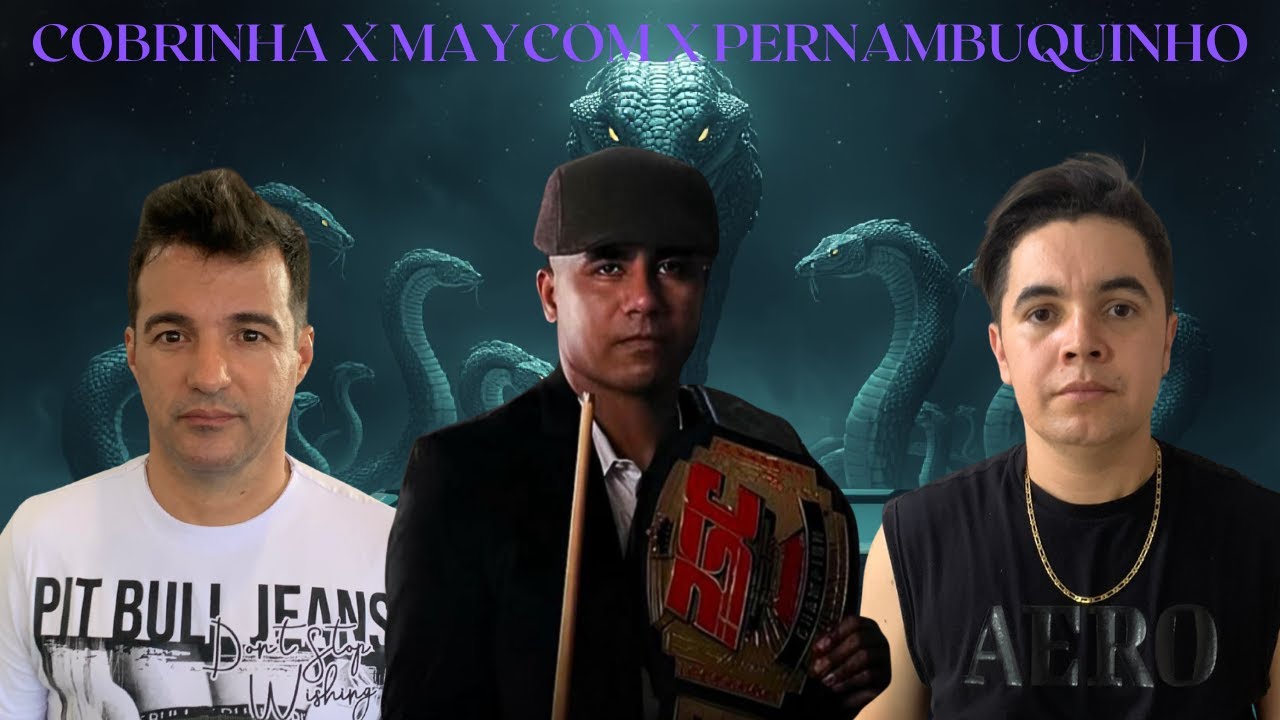 MAYCOM X COBRINHA X PERNANBU #sinuca  #sinucaaovivo #pool #aovivo #baianinho  #vagnao #vagnao  #live