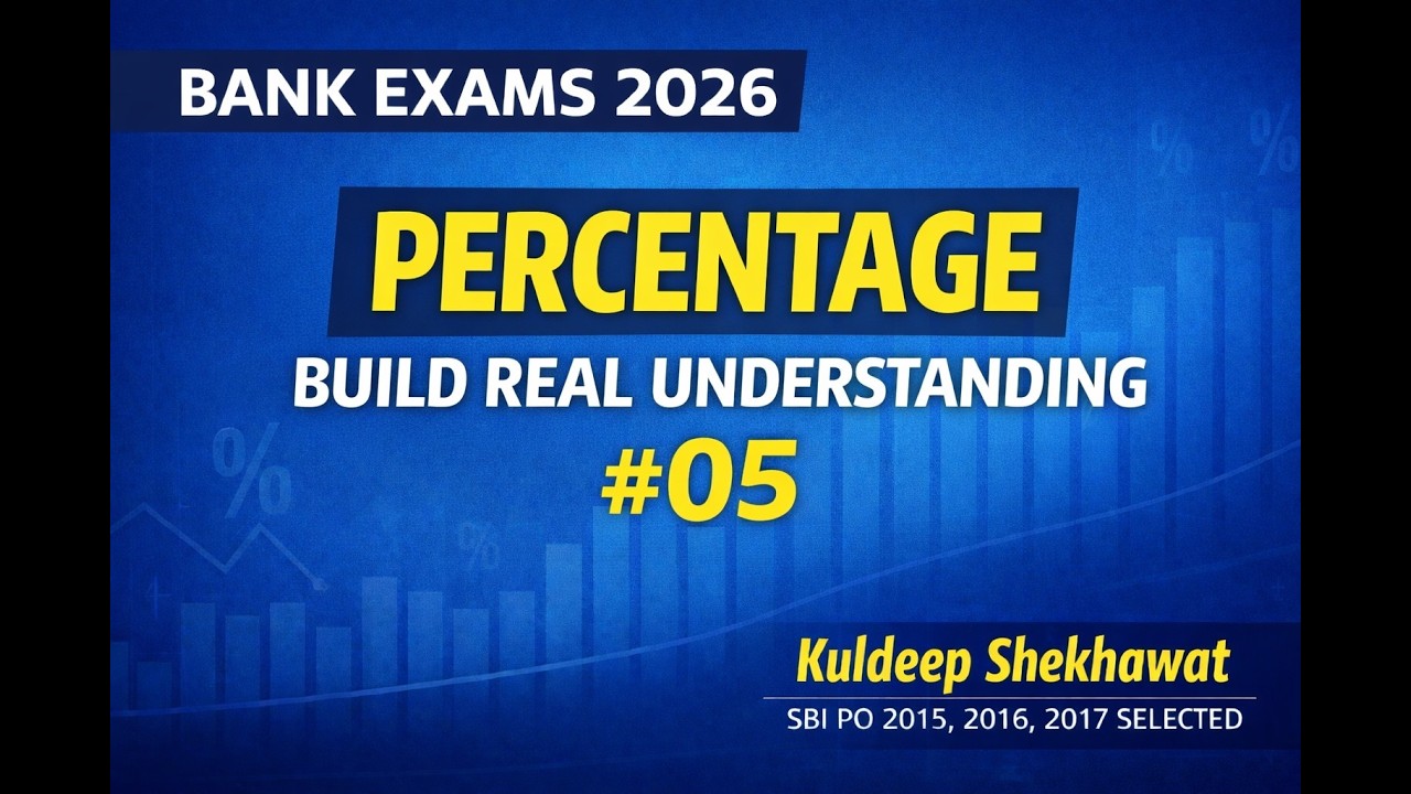 Percentage for Bank Exams 2026 | Build Real Understanding (Class 5)