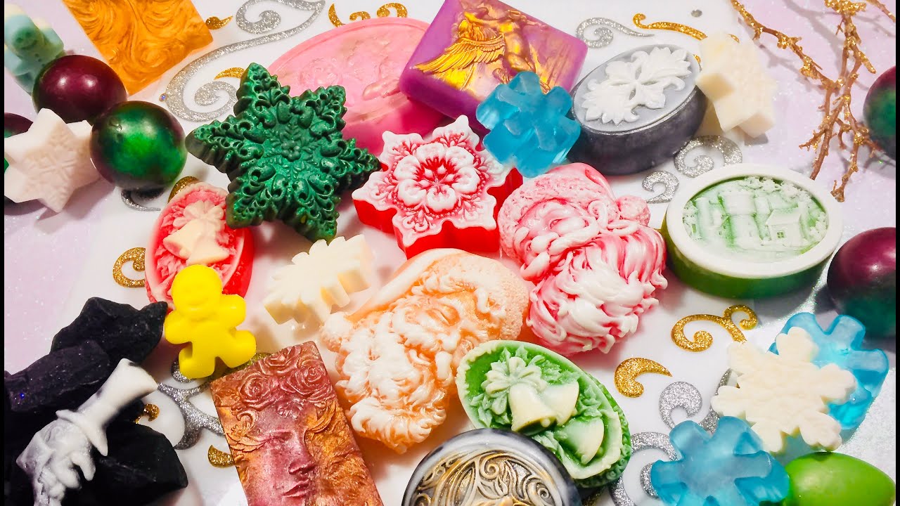 ASMR SOAP Christmas Soap Haul! - Opening Assorted Soaps - Handmade Designer Holiday Soaps