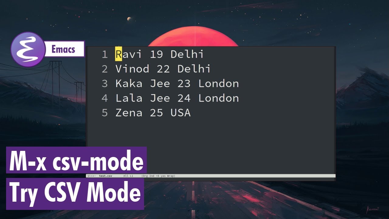 Org-mode - CSV mode is not bad