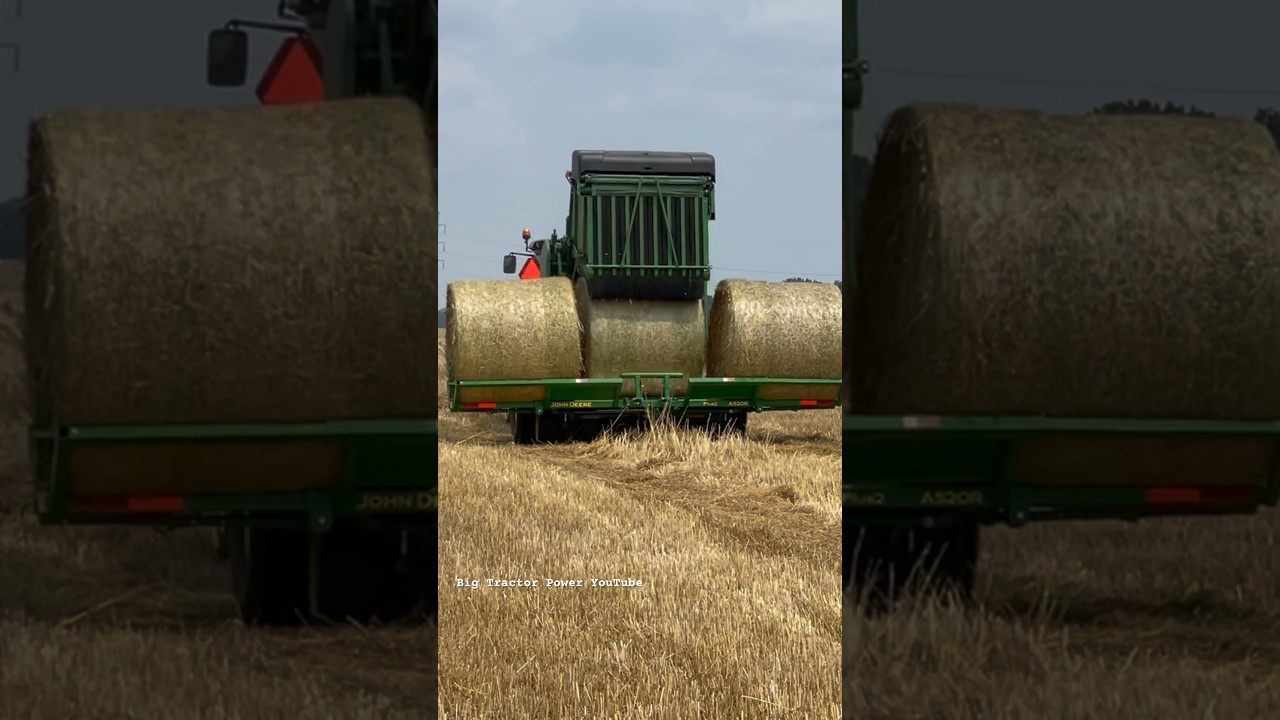 JOHN DEERE 3 in 1 Round Baler #bigtractorpower #johndeere #haybale #agriculture