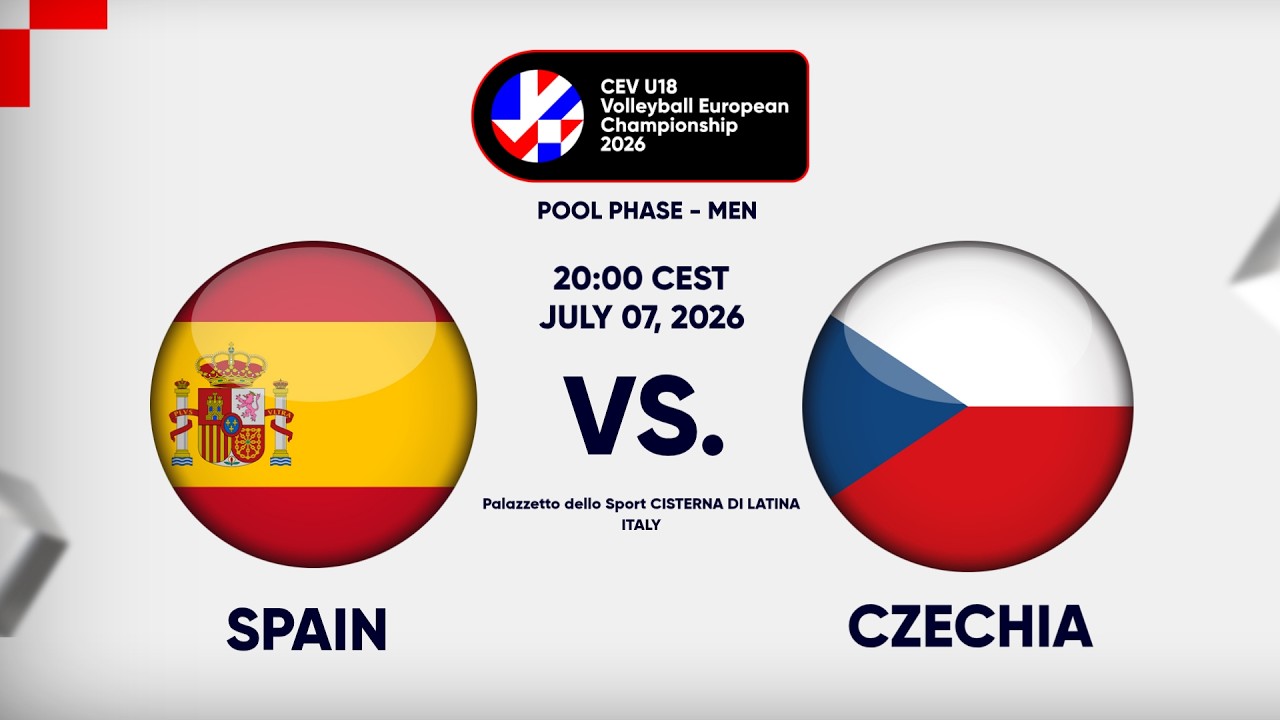 Full Match | Spain vs. Czechia | CEV U18 Volleyball European Championship 2026 | Men