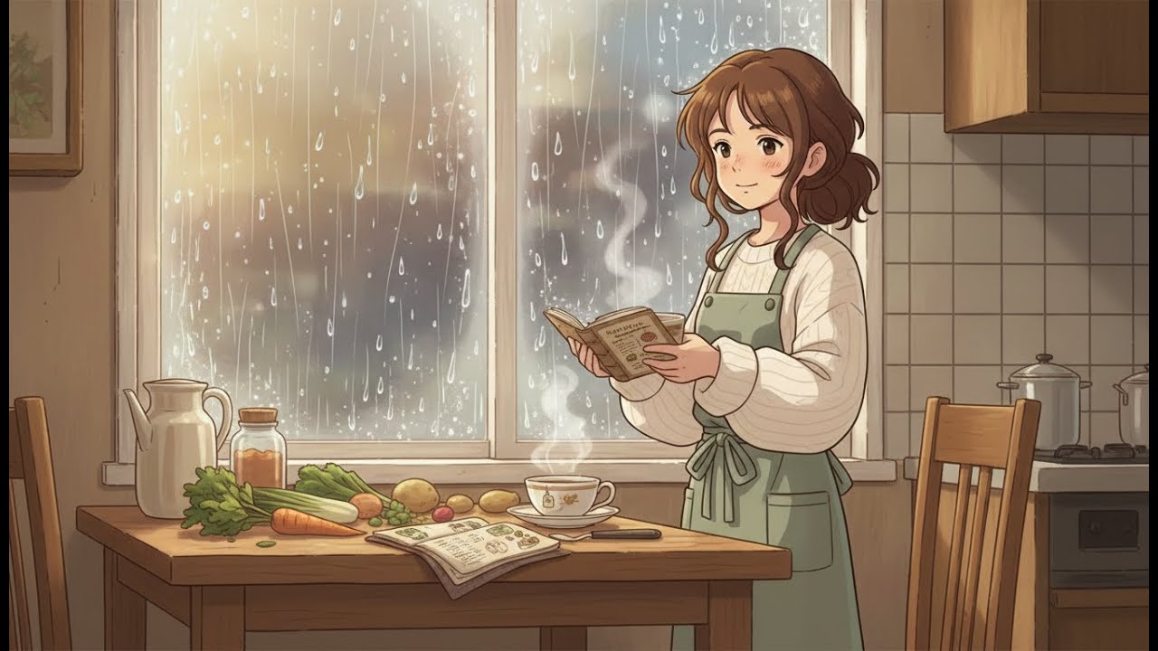 Grandma’s Old Recipe Notebook 🍲 Cozy Rainy Cooking (Ghibli-Style Slow Living)