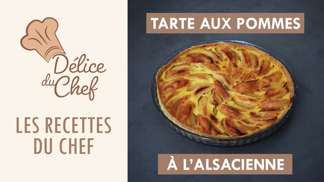 Les recettes du chef - La recette de la tarte aux pommes à l'alsacienne (Apfelkuche)
