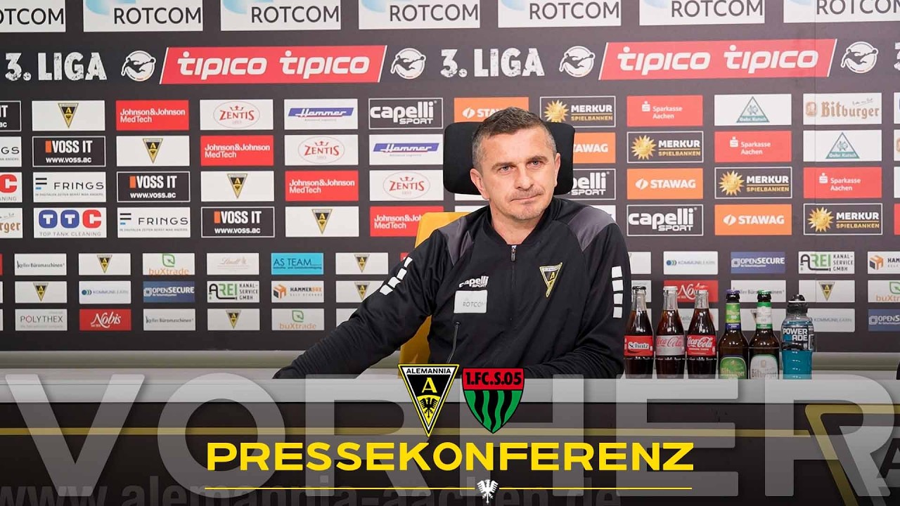 Pressekonferenz vor Alemannia Aachen - 1. FC Schweinfurt