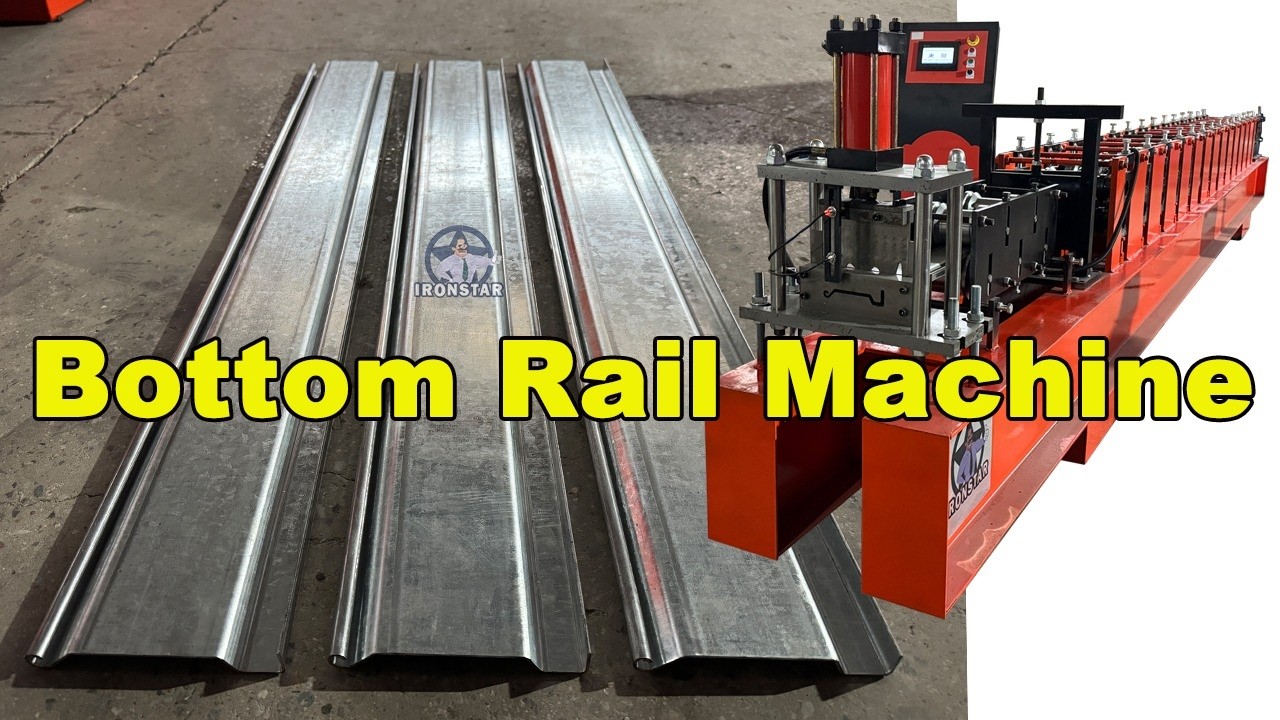 Ironstar Automatic High Precision Bottom Guide Rail Roll Forming Machine For Rolling Shutter Door