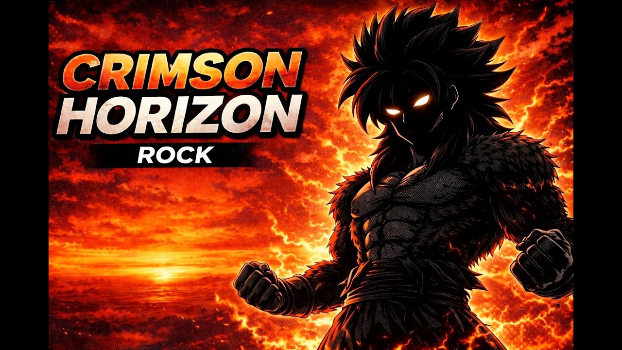 Crimson Horizon 🔥 | Saiyan Rage Rock Anthem (AI Anime OST Inspired by SS4 Power)