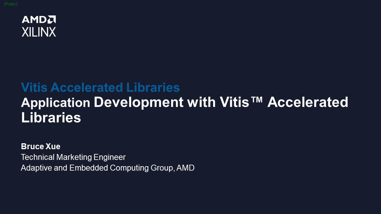 Application Development with Vitis Accelerated Libraries