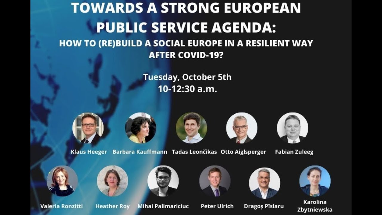 Towards a strong European public service agenda: How to (re)build a social Europe in a resilient way