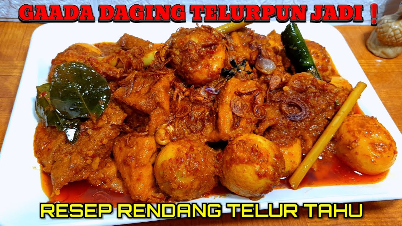 RESEP RENDANG TELUR TAHU || IDE MENU SAHUR DI BULAN RAMADHAN.. ENAK GURIH NIKMAT ❗