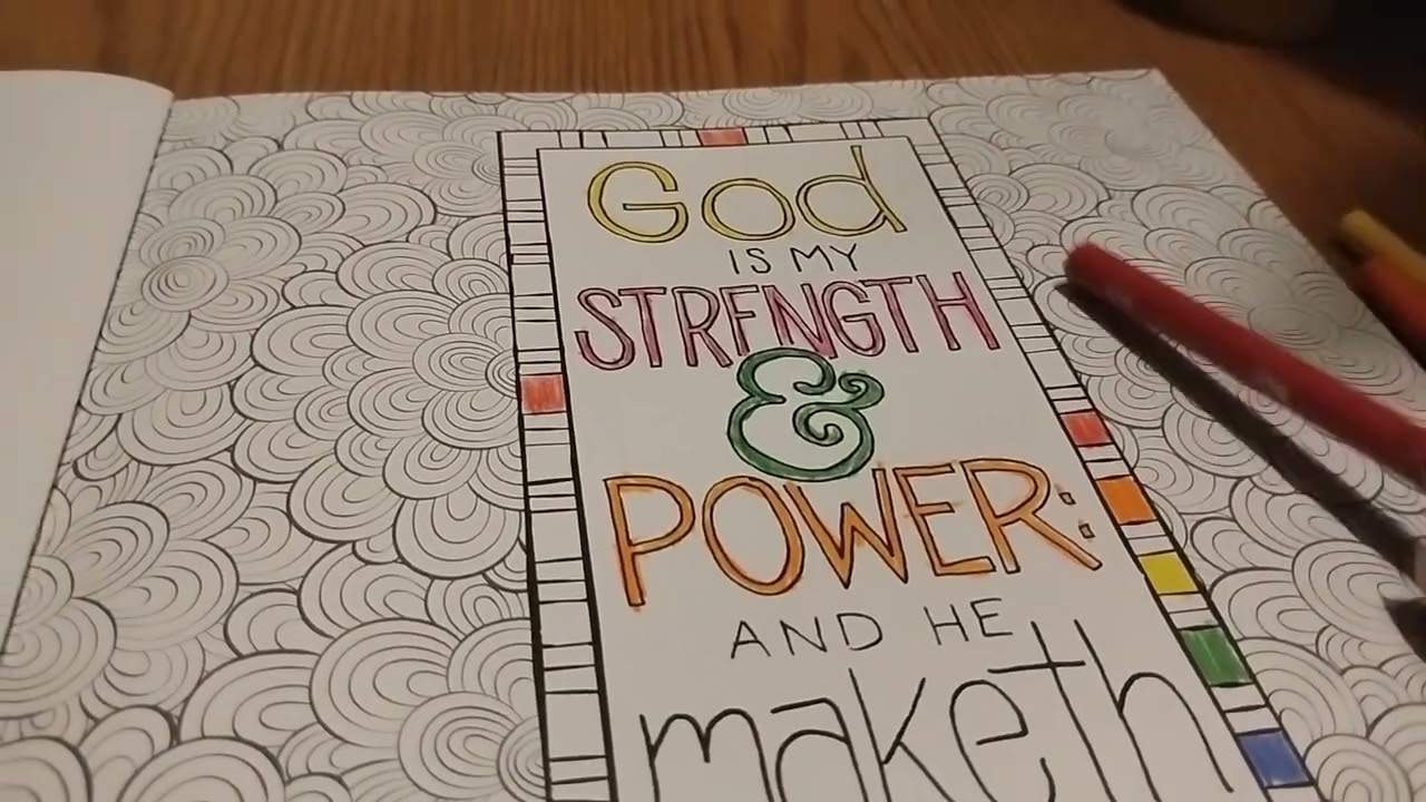 My first video.  I draw in a Bible quotes book 