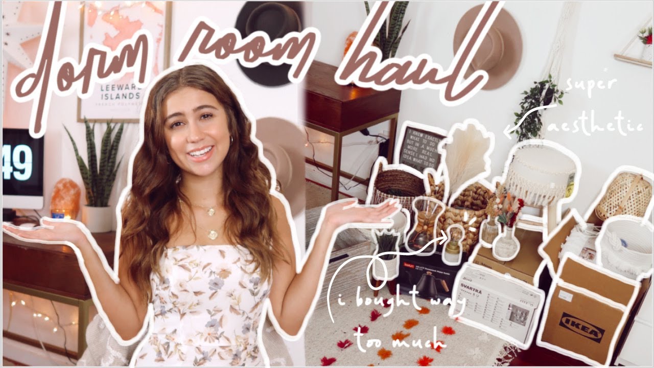 huge college dorm room haul 2020