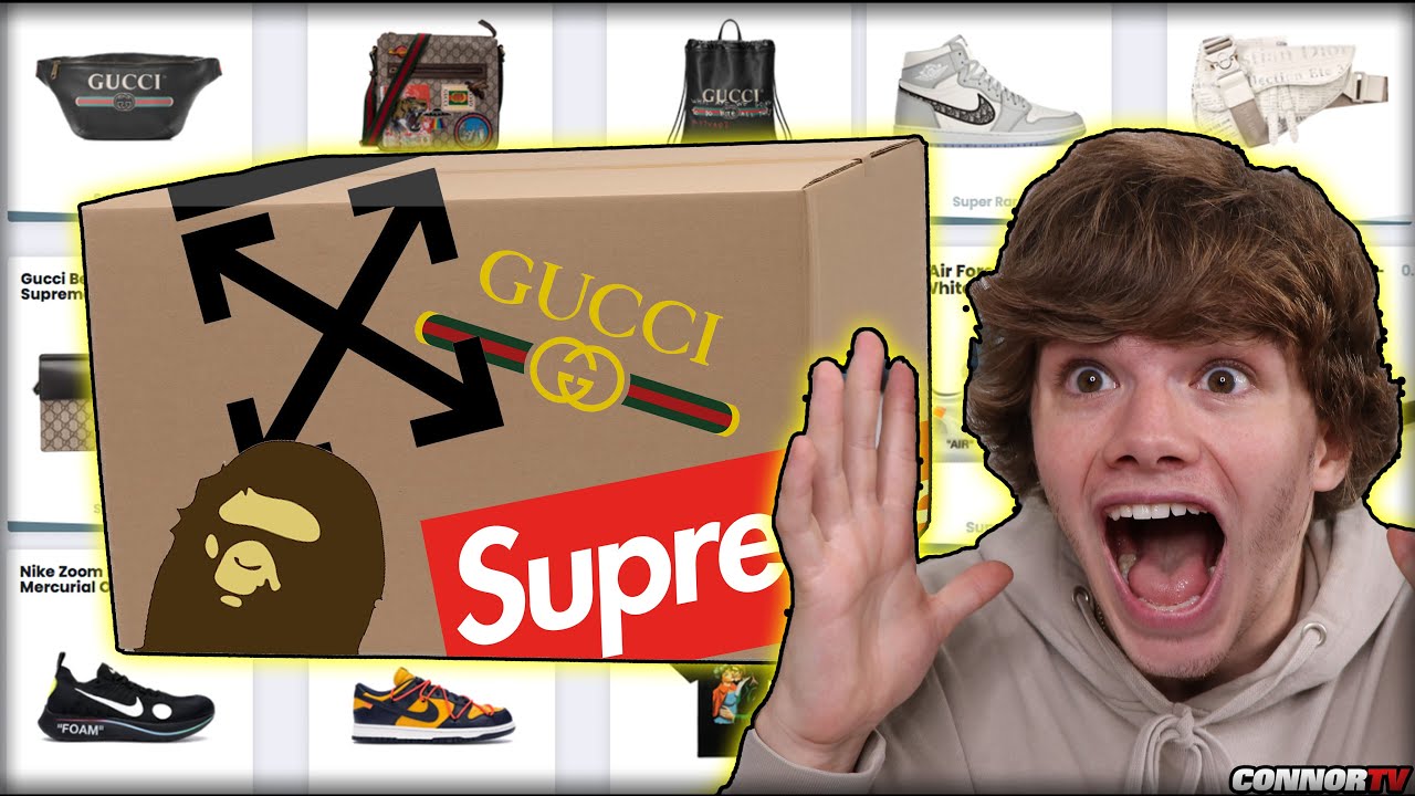 $1700 Online Hypebeast Mystery Box - HUGE WIN! GUCCI Off White MCM