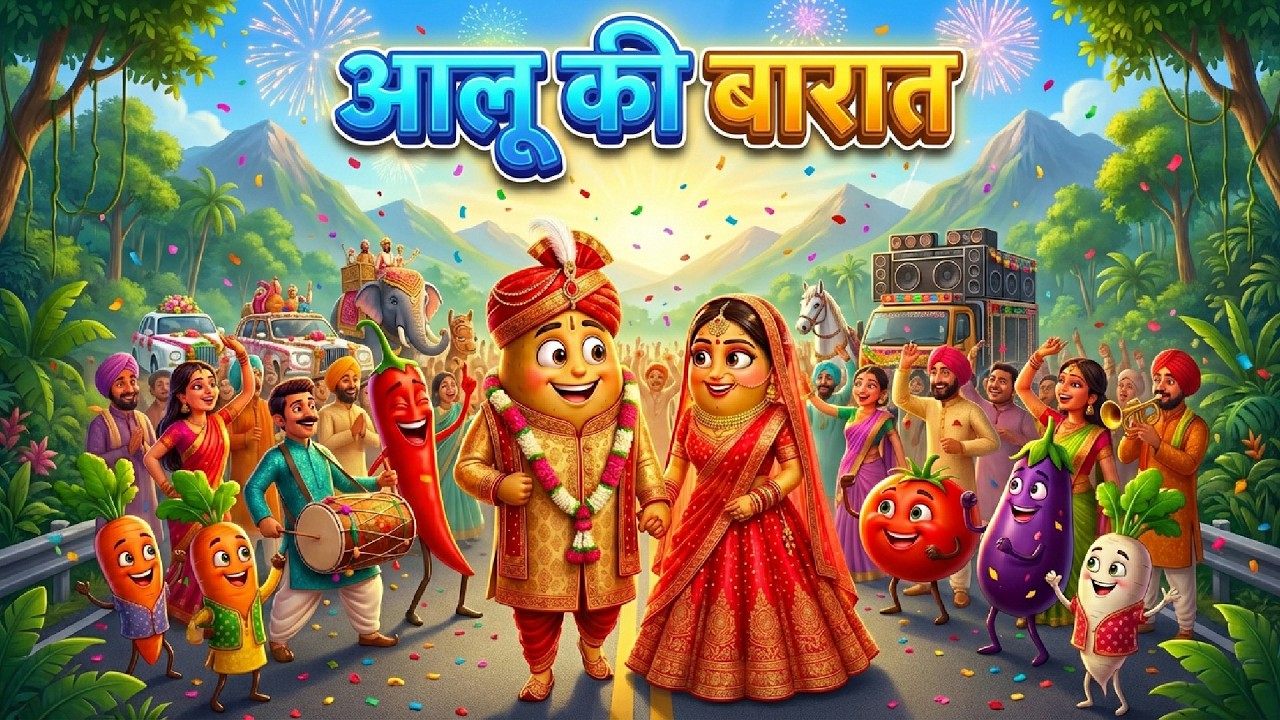 Aalu Ki Barat | Kids Hindi | Hindi Cartoon Video |आलू की बारात | #hindirhymes