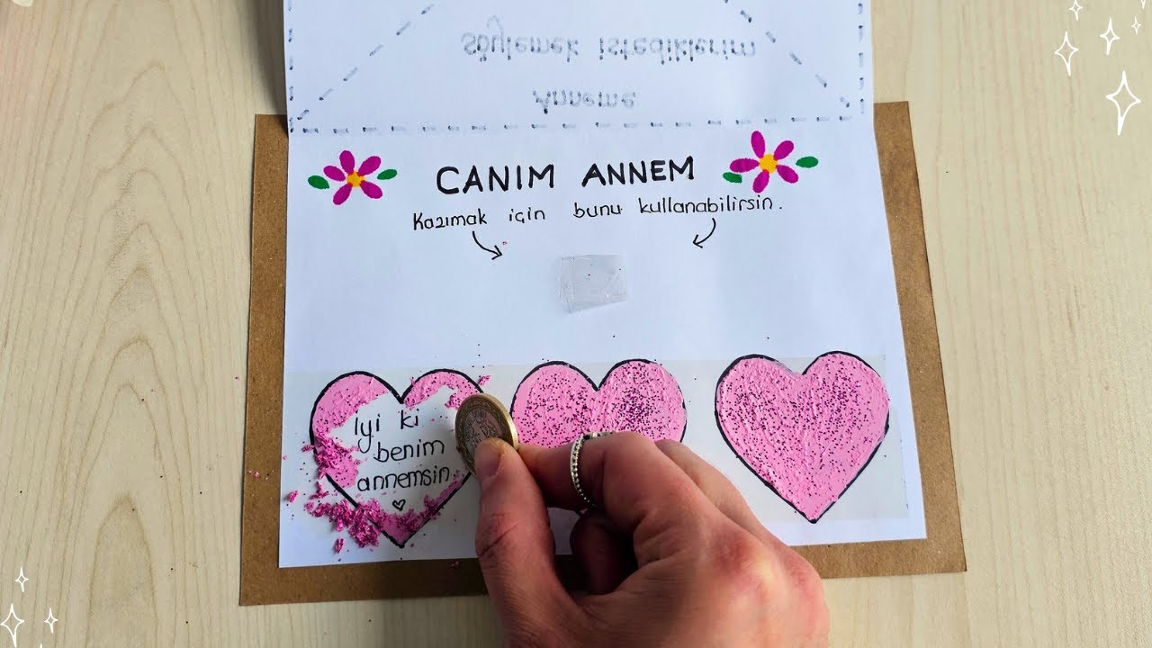 ANNELER GÜNÜ HEDİYESİ ❤️KAĞITTAN EL YAPIMI HEDİYE 🎉ANNELER GÜNÜ SÜRPRİZ HEDİYE KARTI 🎁