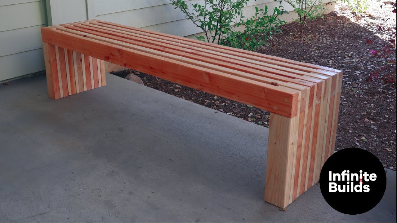 DIY Furniture: Modern Outdoor Bench | Infinite Builds