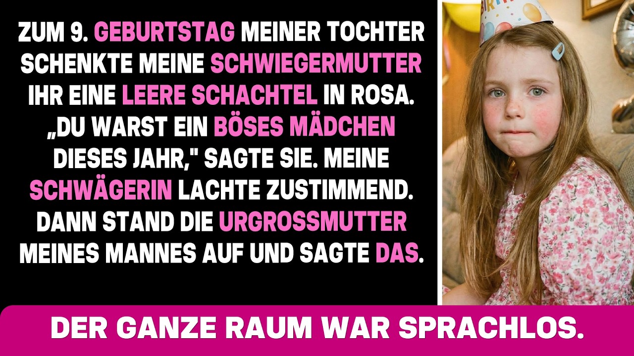 Meine Schwiegermutter schenkte meiner 9-jährigen Tochter eine leere Schachtel zum Geburtstag.
