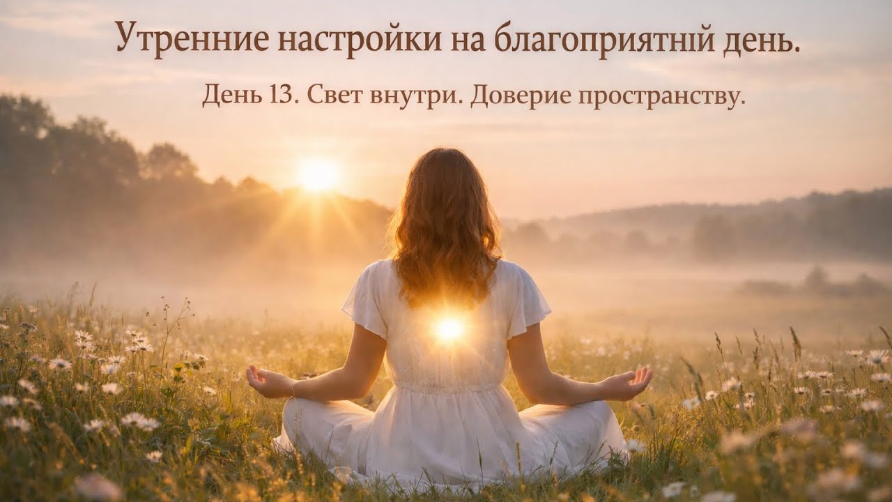 Утренняя медитация на счастливый день. Свет внутри и доверие жизни. 