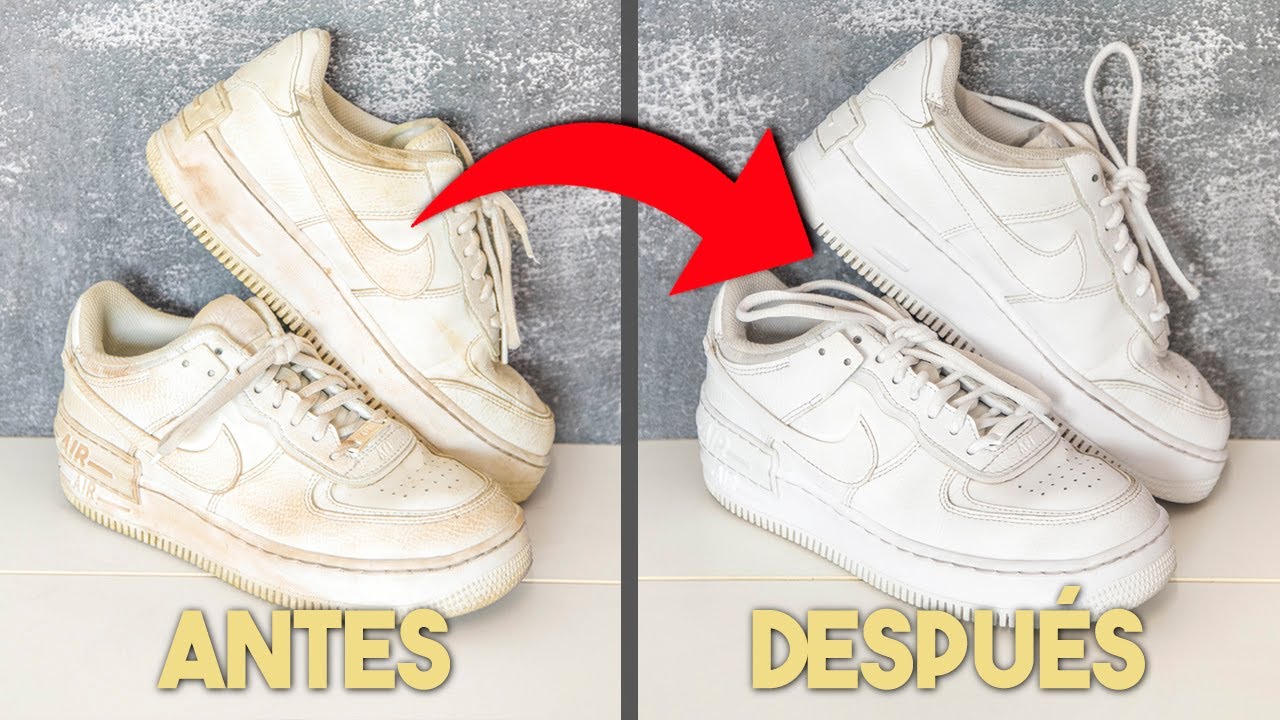 Cómo LAVAR unas ZAPATILLAS BLANCAS 👟✅  (Limpiar y Blanquear Zapatillas Blancas)