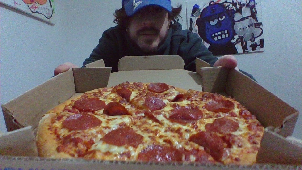 ASMR MUKBANG DOMINO'S PEPPERONI PIZZA (LOUD CRUNCHES)