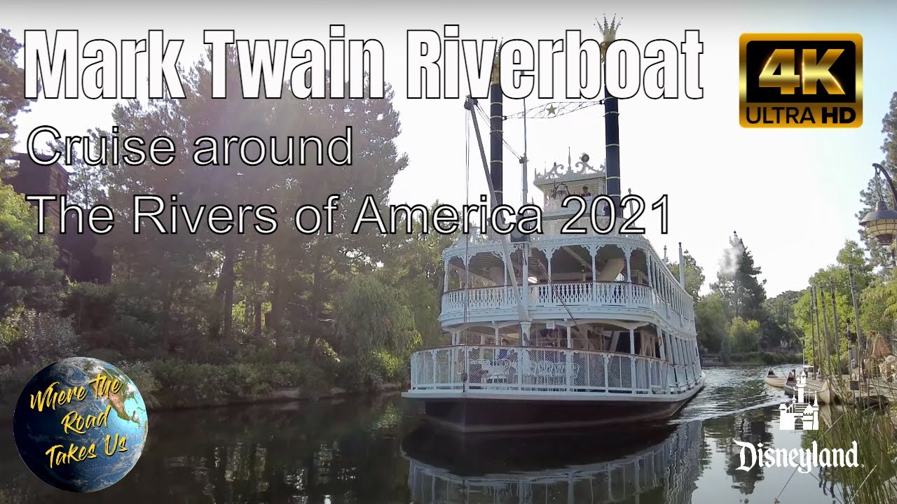 [4k] Cruising the Rivers of America aboard the Mark Twain Riverboat - Disneyland Resort
