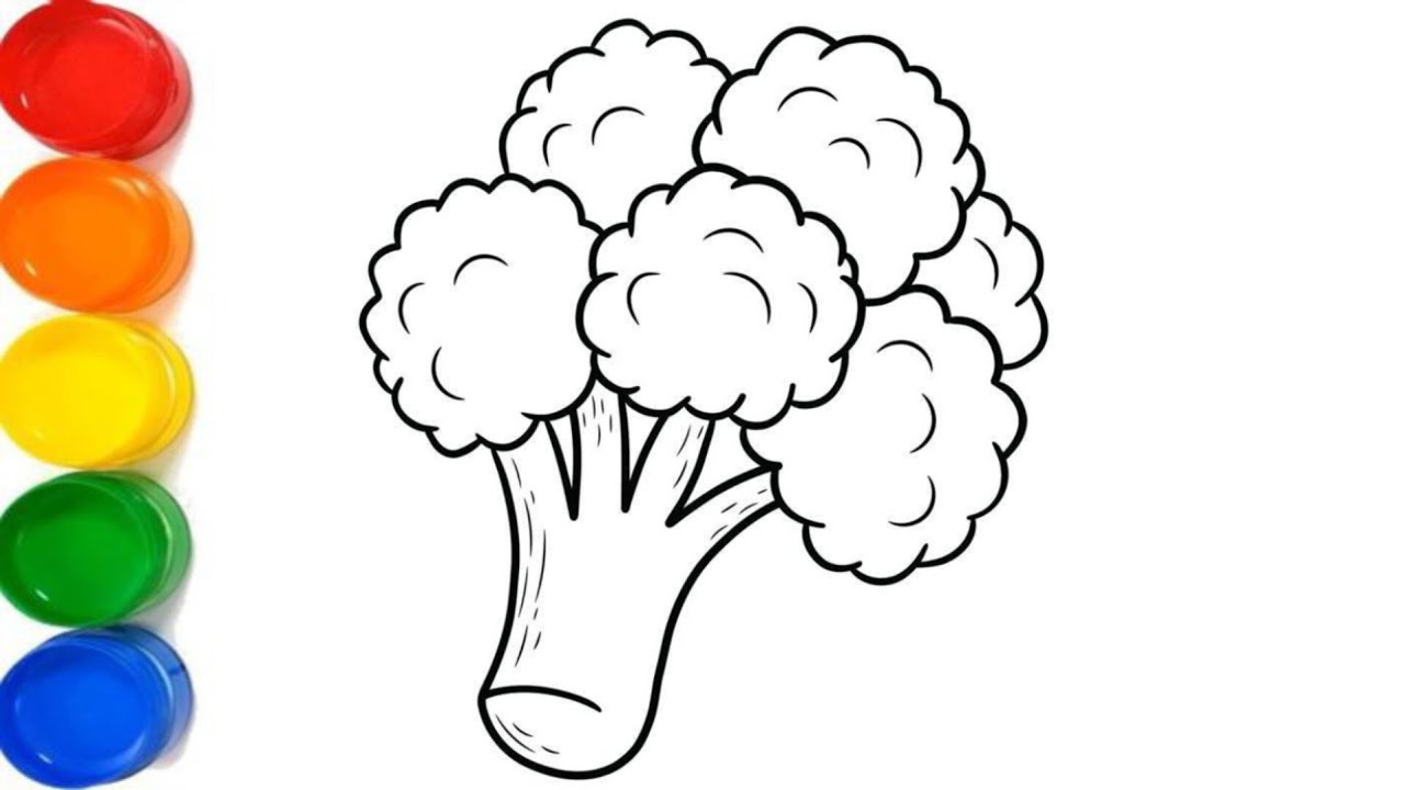 How To Draw Broccoli ? Easy Broccoli Drawing || Simple Drawing For Beginners 