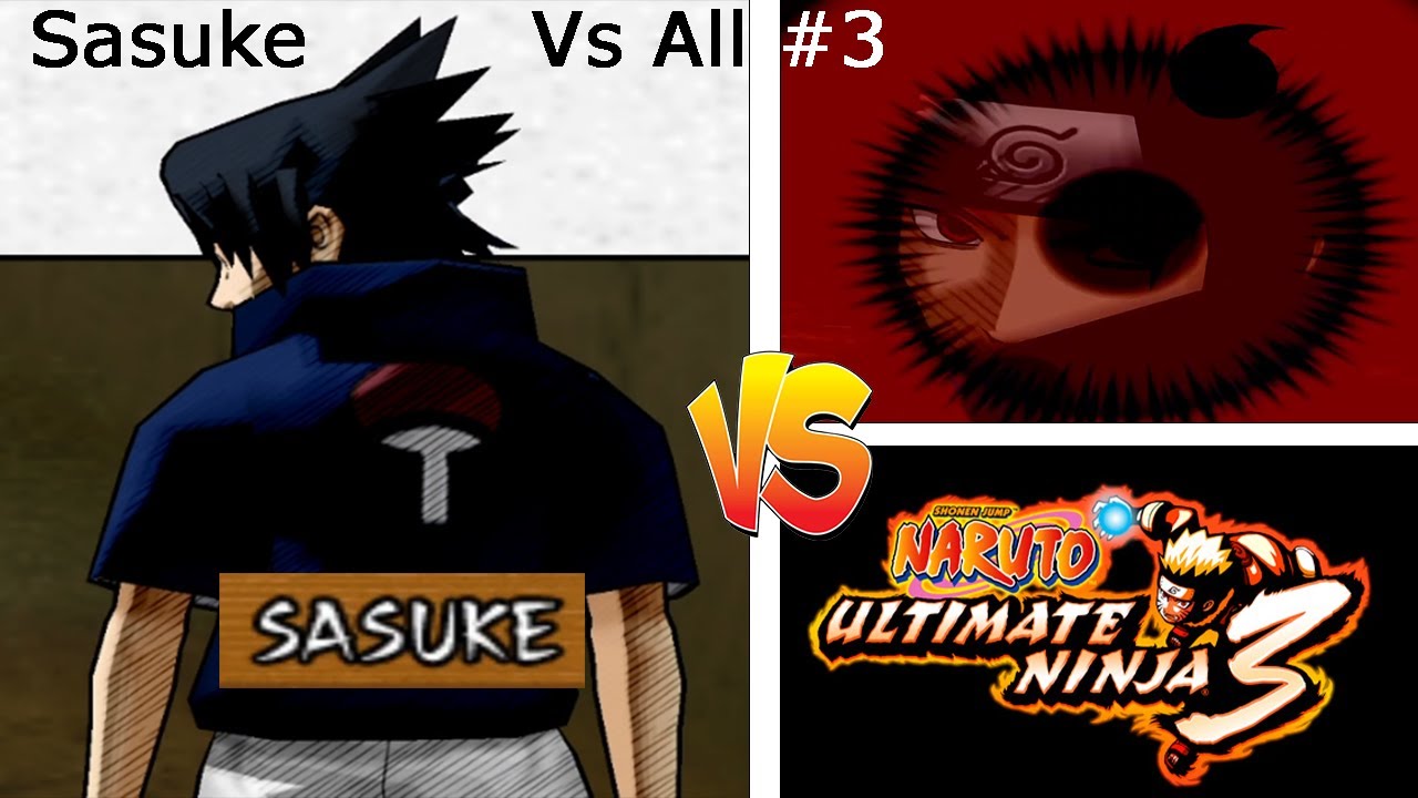 Sasuke Vs All #3 | Falcon Drop Ultimate ! | Naruto Ultimate Ninja 3 | PCSX2 [PS2 Emulator]