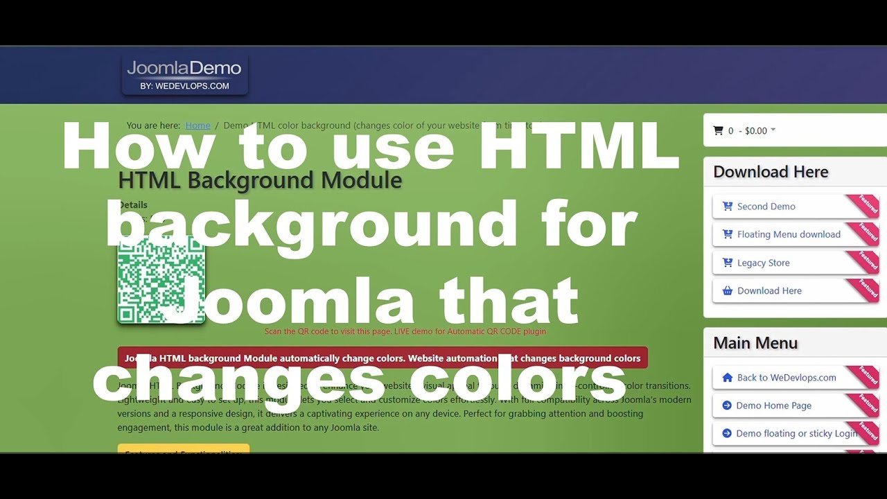 How to change HTML color background for Joomla and to animate Joomla background
