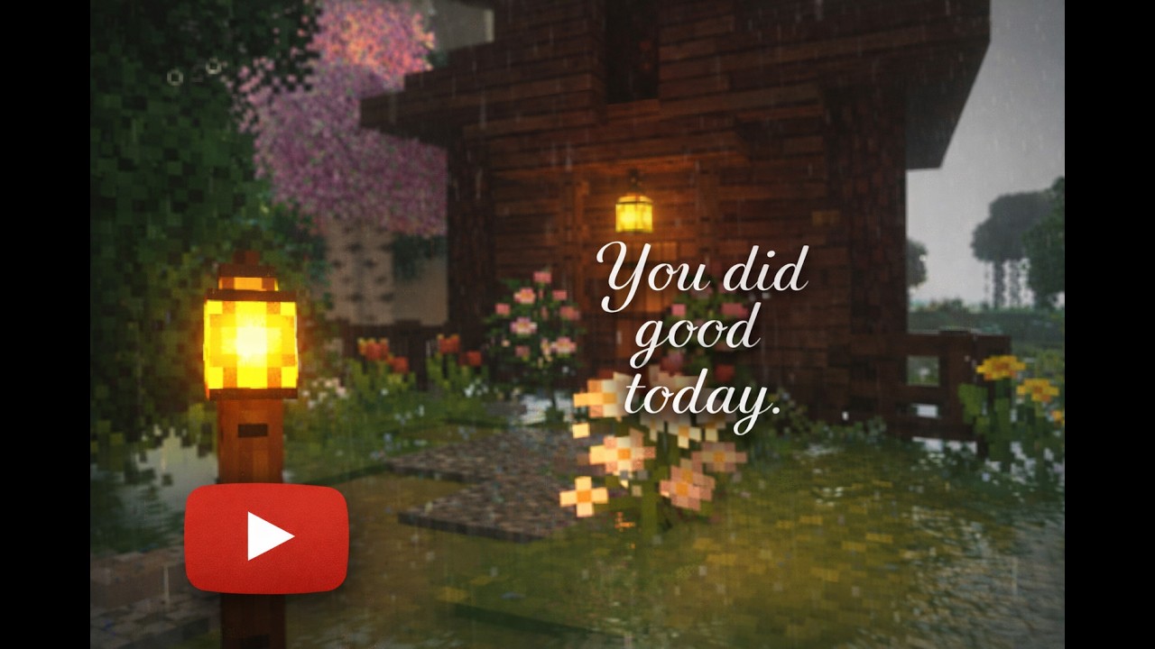 you did your best today....| minecraft music w/soft rain and thunder for sleep