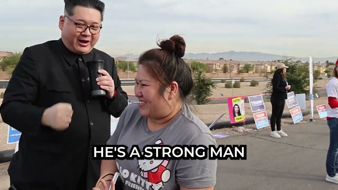 Kim Jong Un meets Trump supporters at polling booth in Vegas!