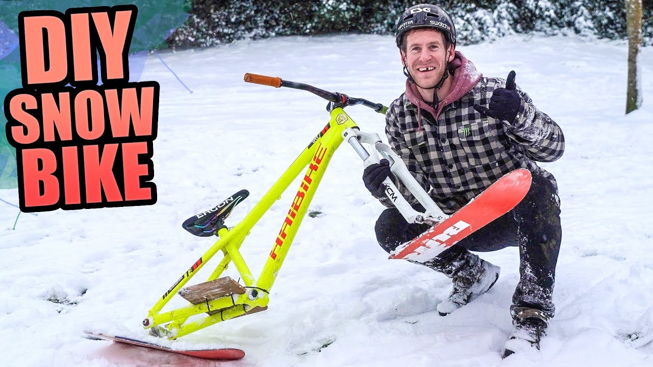 RIDING MY DIY SNOW BIKE MODIFICATION - THE ULTIMATE SNOW MTB!
