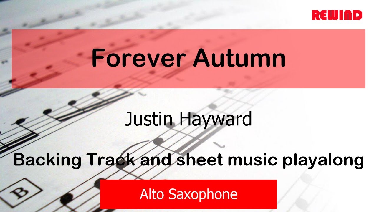 Forever Autumn : Justin Hayward : Alto Sax Playalong Backing Track
