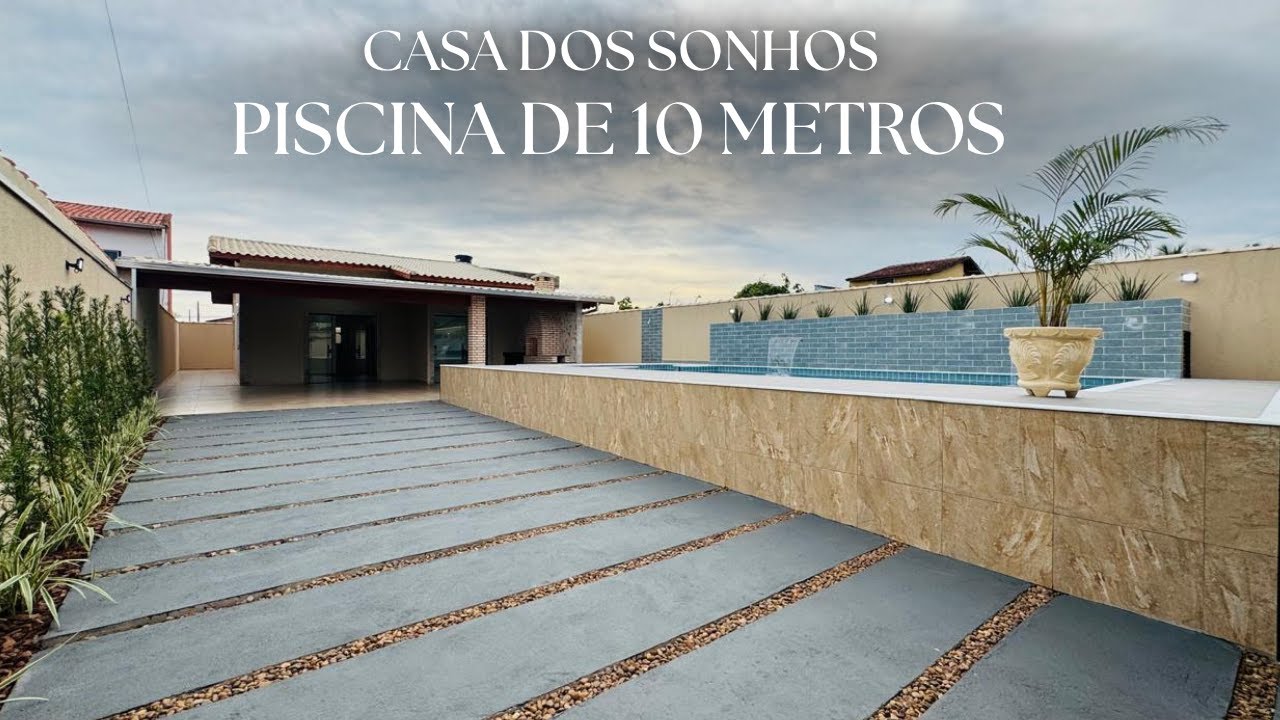 CASA ESPETACULAR NA PRAIA DE ITANHAÉM - PISCINA DE 10 METROS