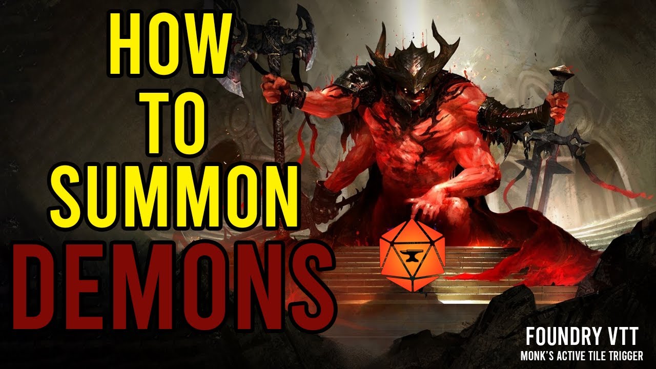 How to make an IMMERESIVE demon summoning with Monk's Active Tiles ( FoundryVTT Tutorial )