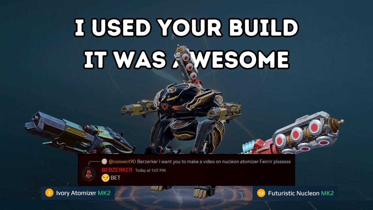 I used the Atomizer Nucleon Fenrir & it blew my mind (War Robots)