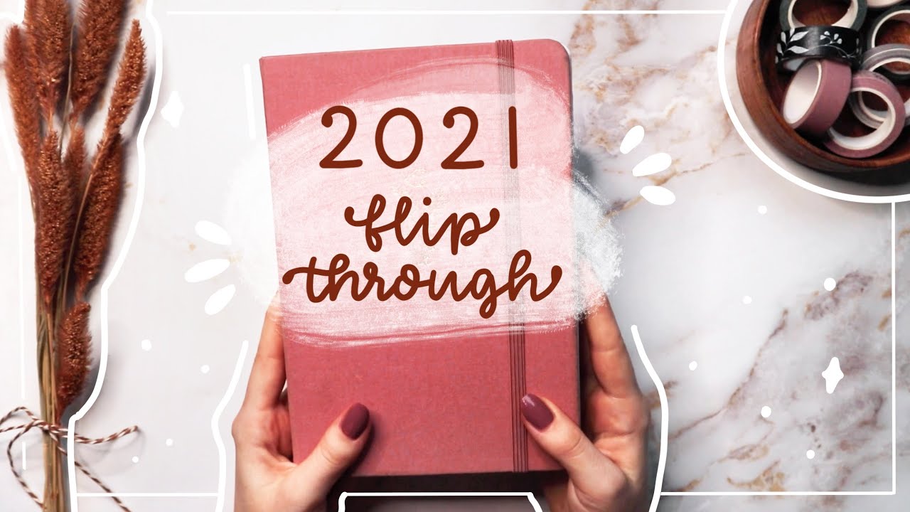 flipping through my 2021 bullet journal 🧡