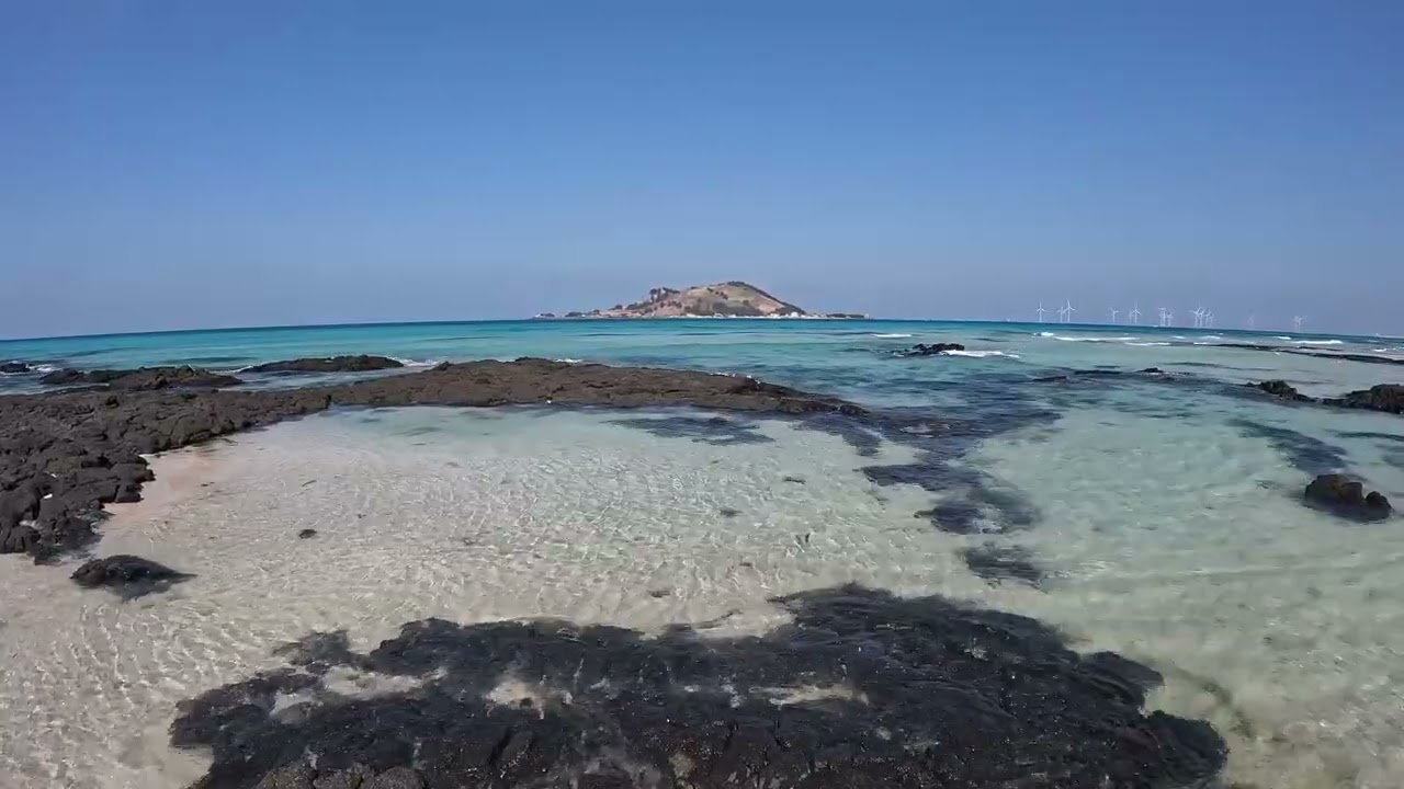 아름다운 금능해변, 제주 | 한시간 파도 소리 | Beautiful Geumneung Beach, Jeju
