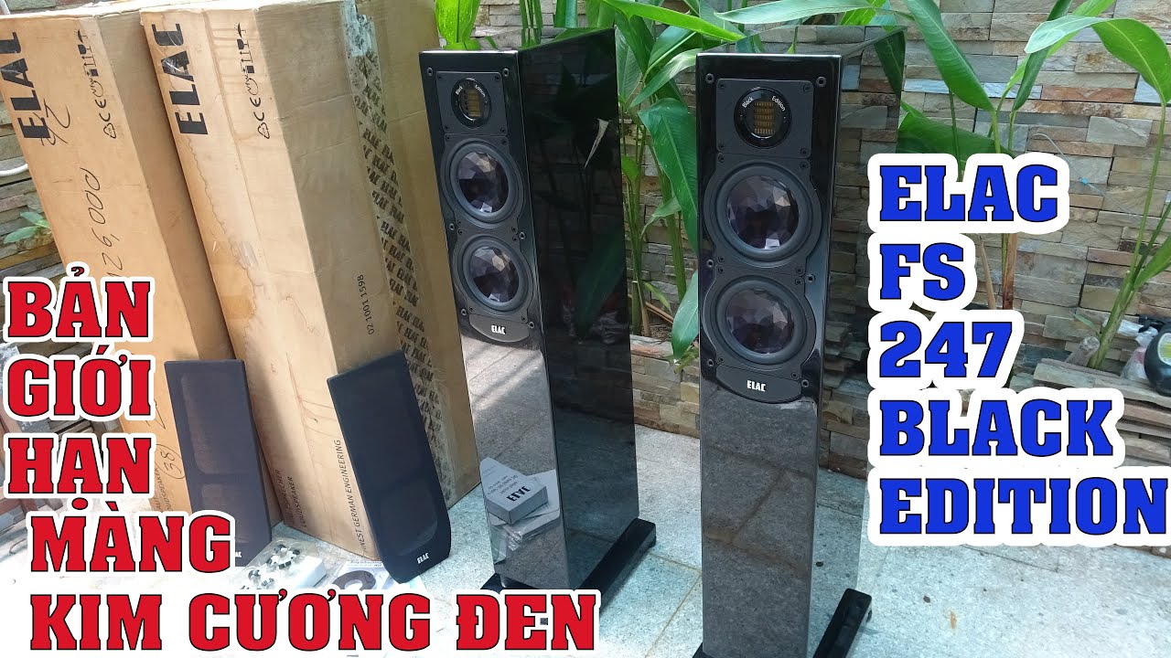 hàng siêu thị Đức về ELAC FS 247 Black Edition màng kim cương đen,bản giới hạn 500 cặp trên thế giới