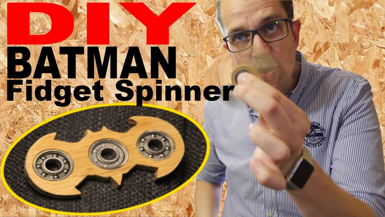 DIY Batman Fidget Spinner Finger Spinner aus Holz wood selber machen selber bauen deutsch german