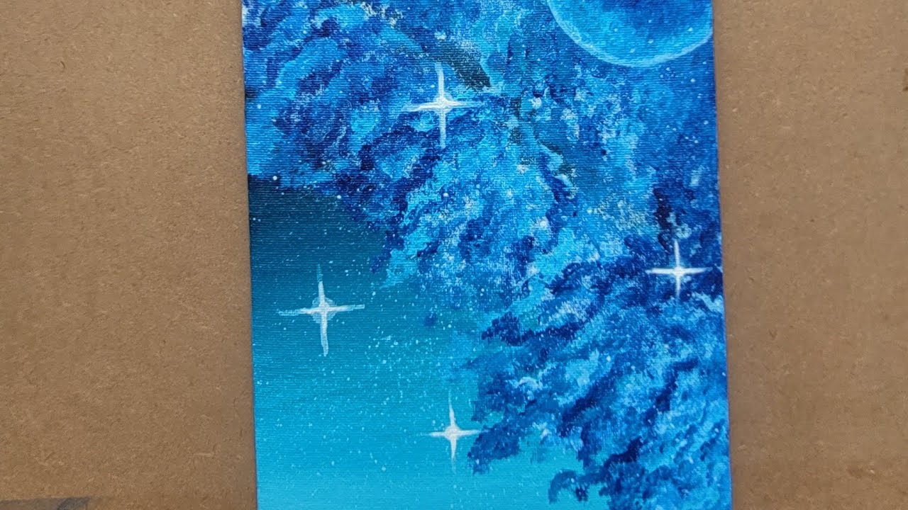 Universe simple acrylic drawing #shortvideo #viralvideo #canvaspainting #acrylicpainting 